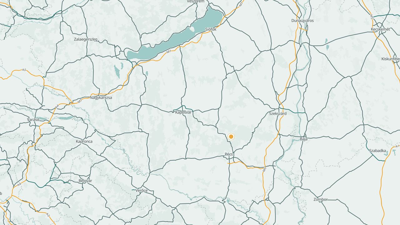 Südtransdanubien OpenStreetMap térképe, Komló elhelyezkedésével